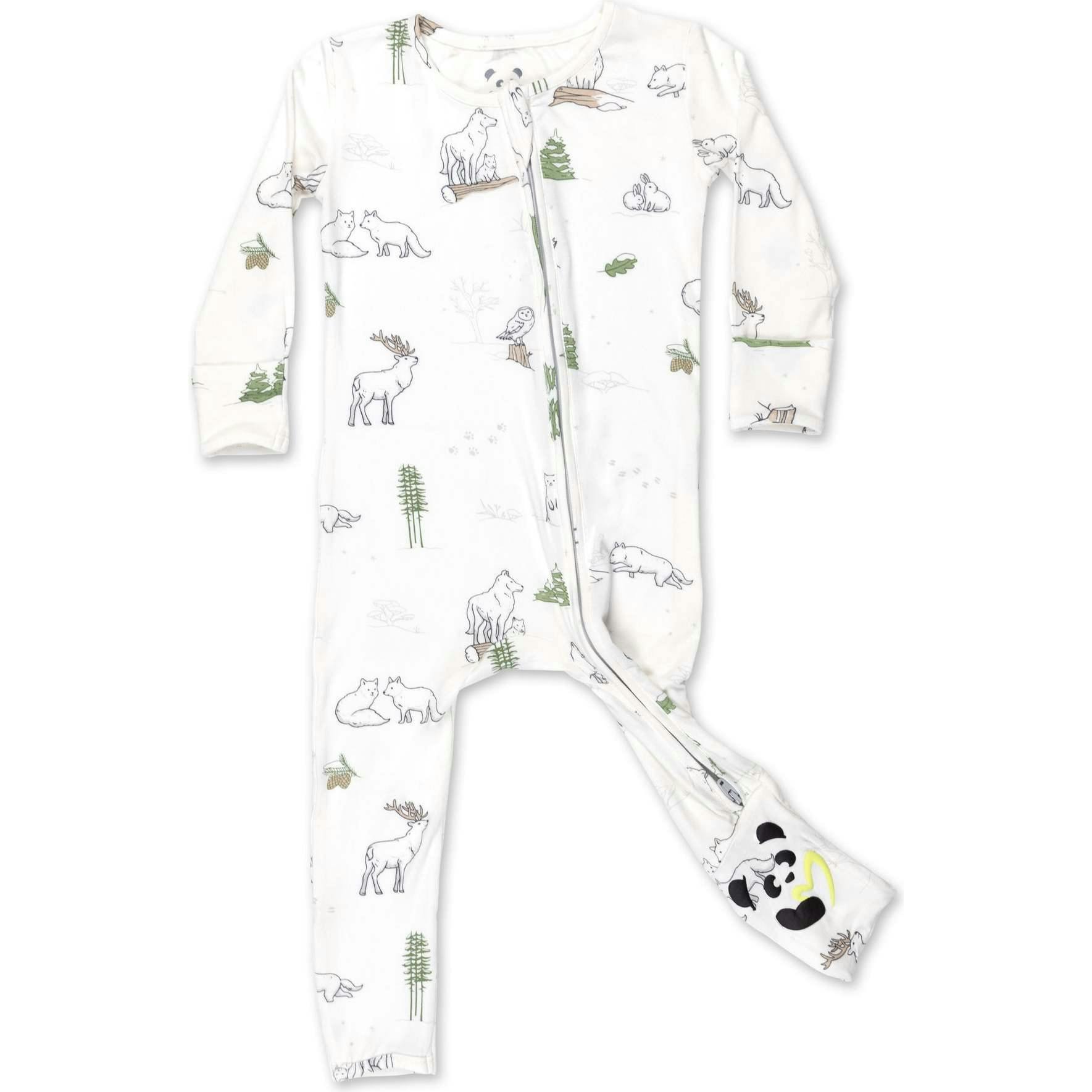 Winter Forest Animals Bamboo Convertible Footie