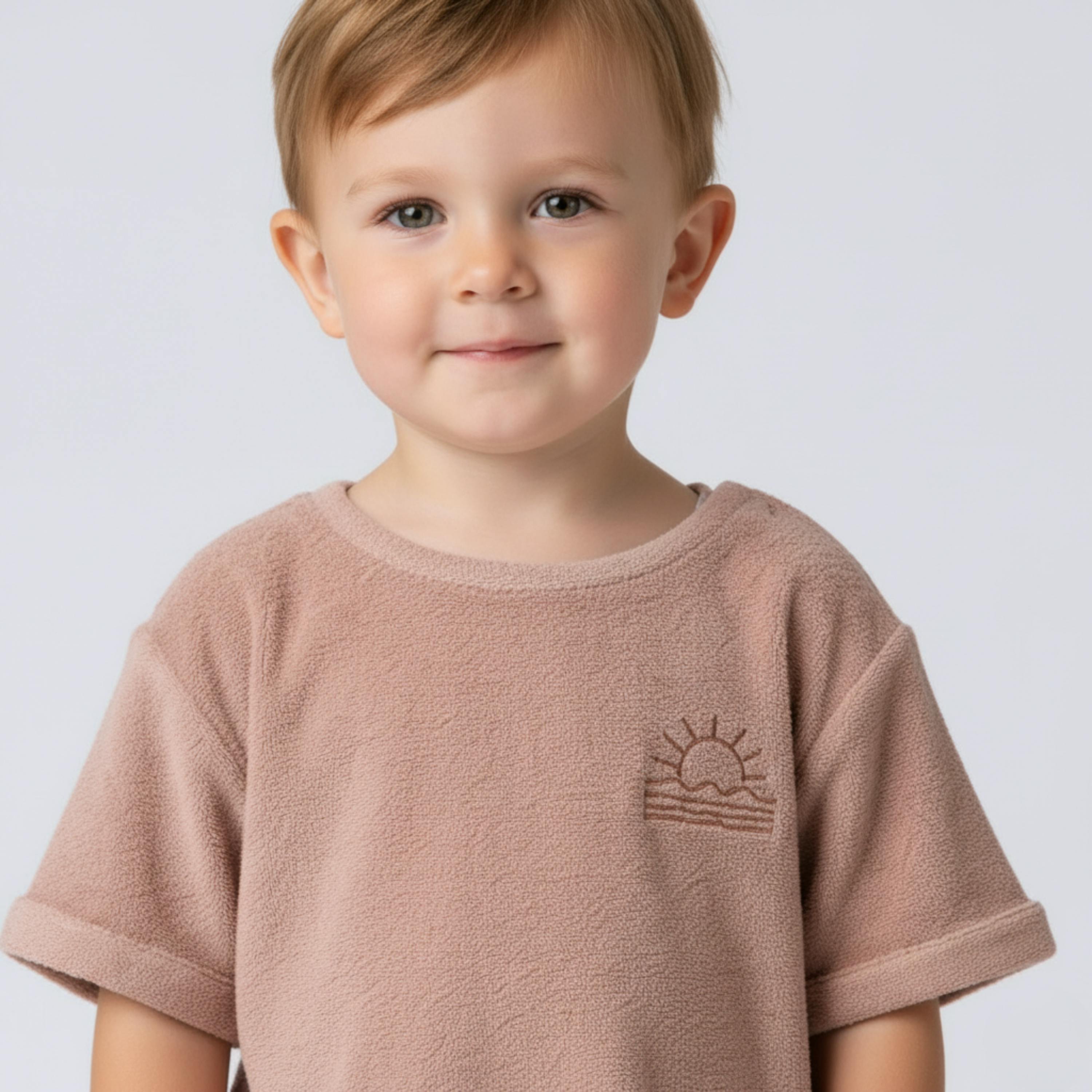 Organic Terry Tee & Shorts Set - Clay