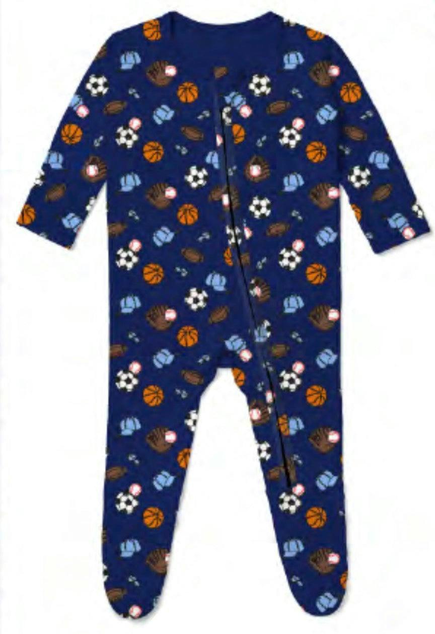 Baby Footie - Navy Sports