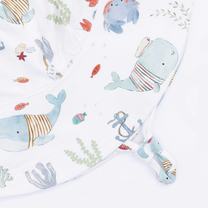 Sailor Sea Creatures - Wide Brim Sun Hat