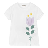 White Tulip Floral Graphic T-Shirt