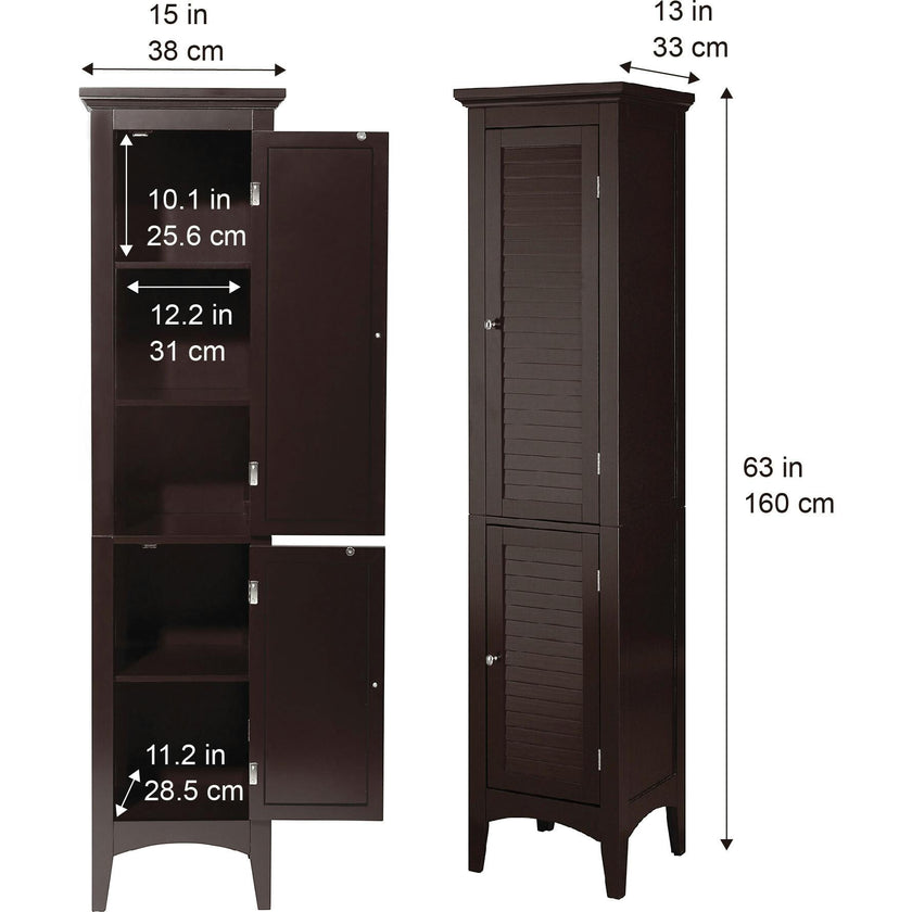 Glancy Wooden Tall Tower Cabinet with Storage