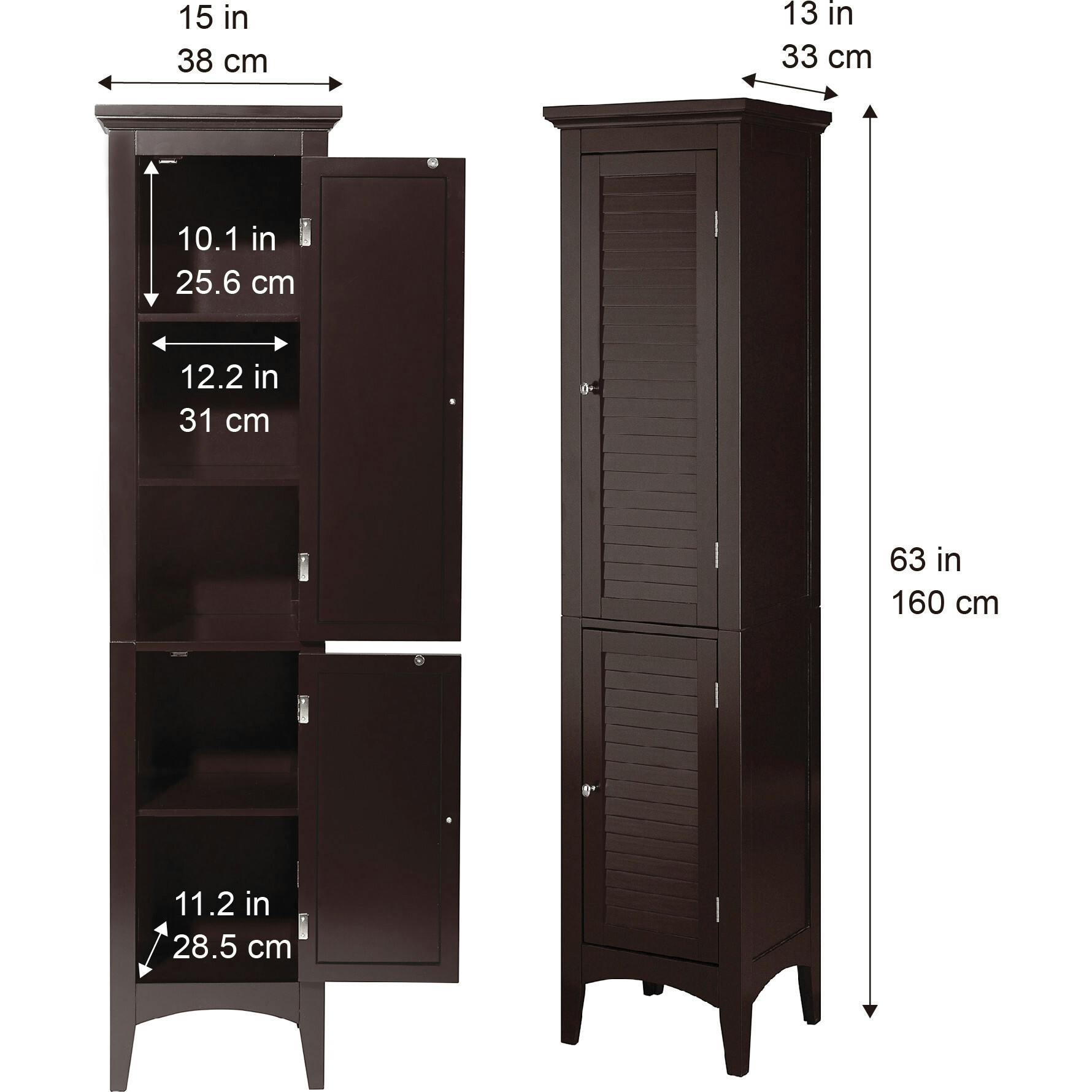 Glancy Wooden Tall Tower Cabinet with Storage
