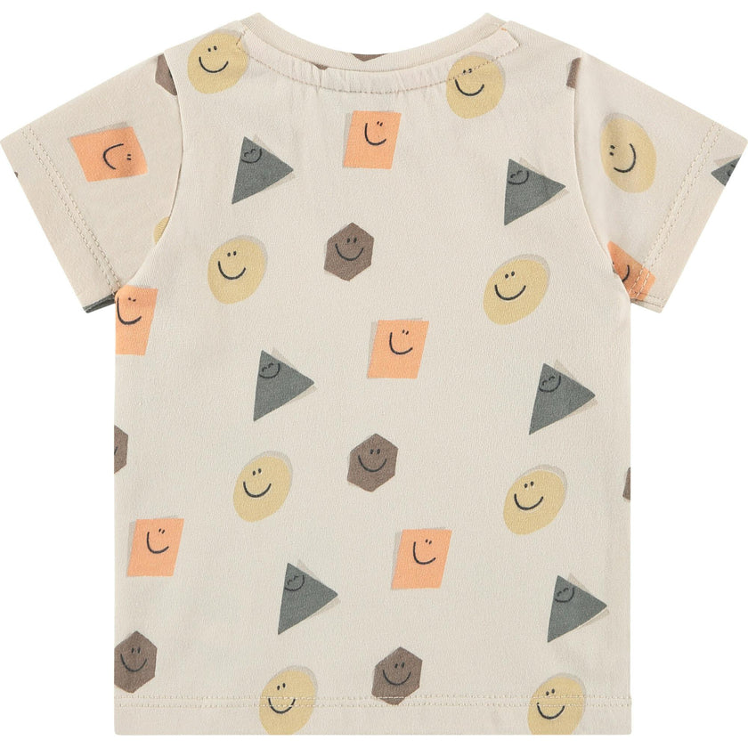 Crew Neck Short Sleeve All-Over Basic Graphic Print T-Shirt