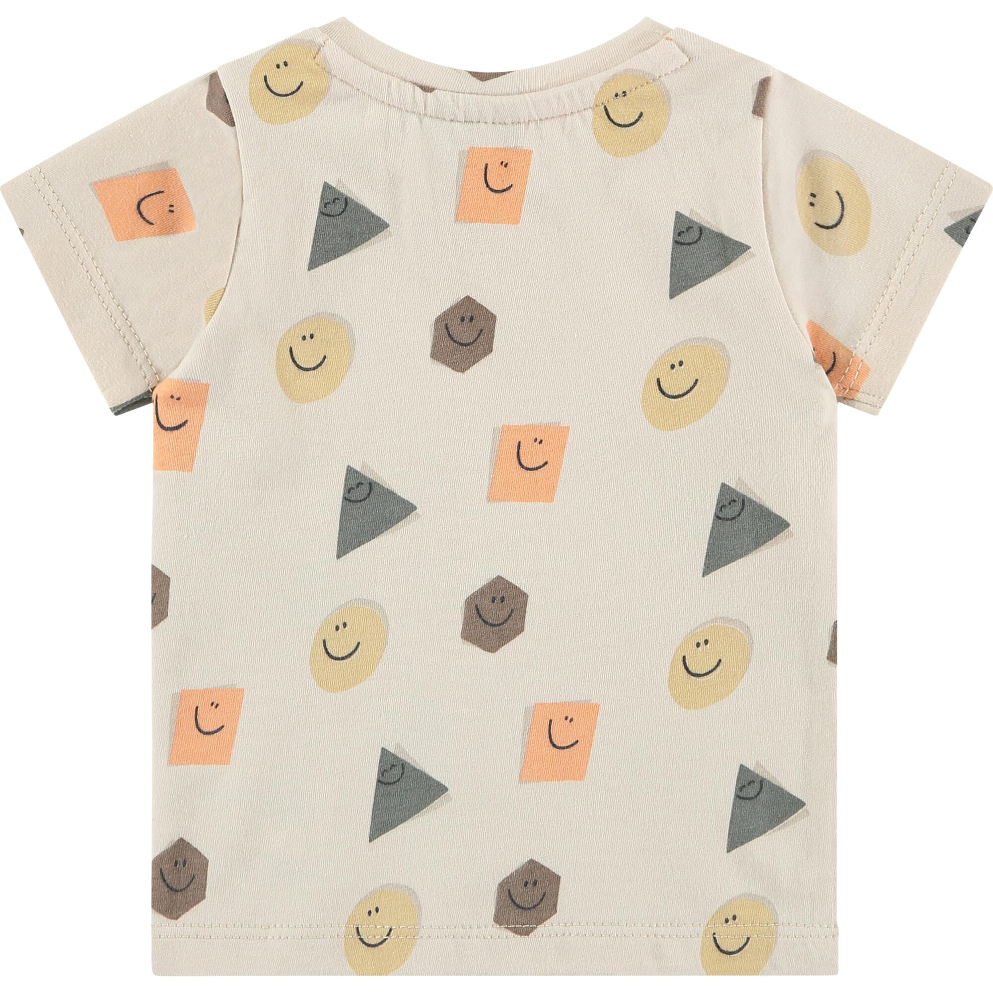 Crew Neck Short Sleeve All-Over Basic Graphic Print T-Shirt