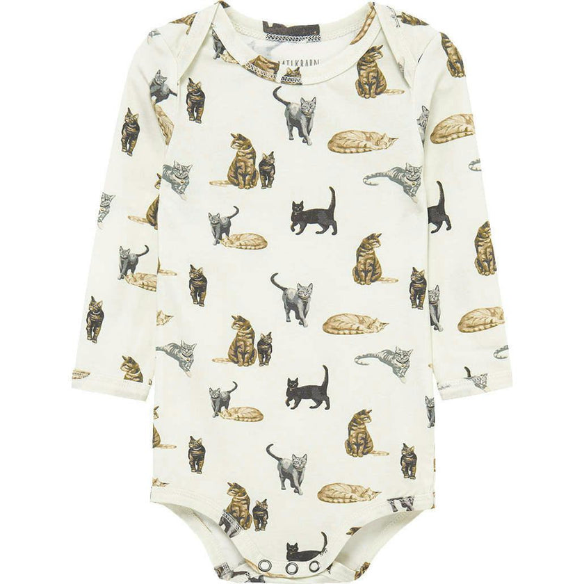Cotton Stretch Long Sleeve One Piece