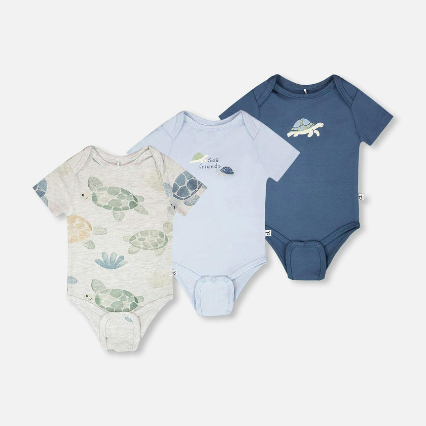 3 Pack Evolutive Organic Cotton Jersey Onesies