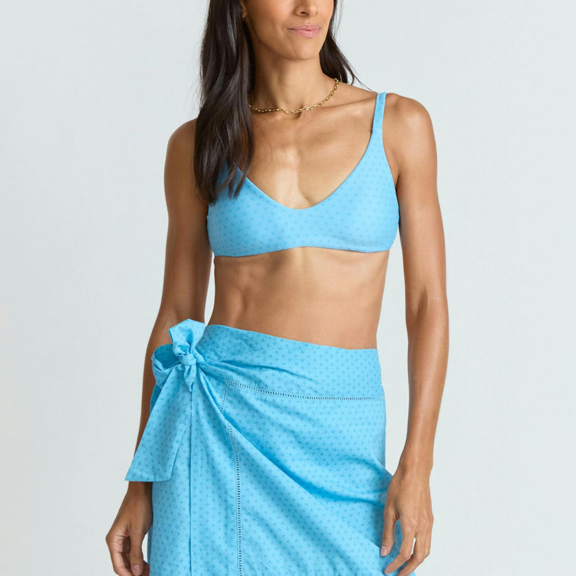 women's le marin dot scoop neck bikini top
