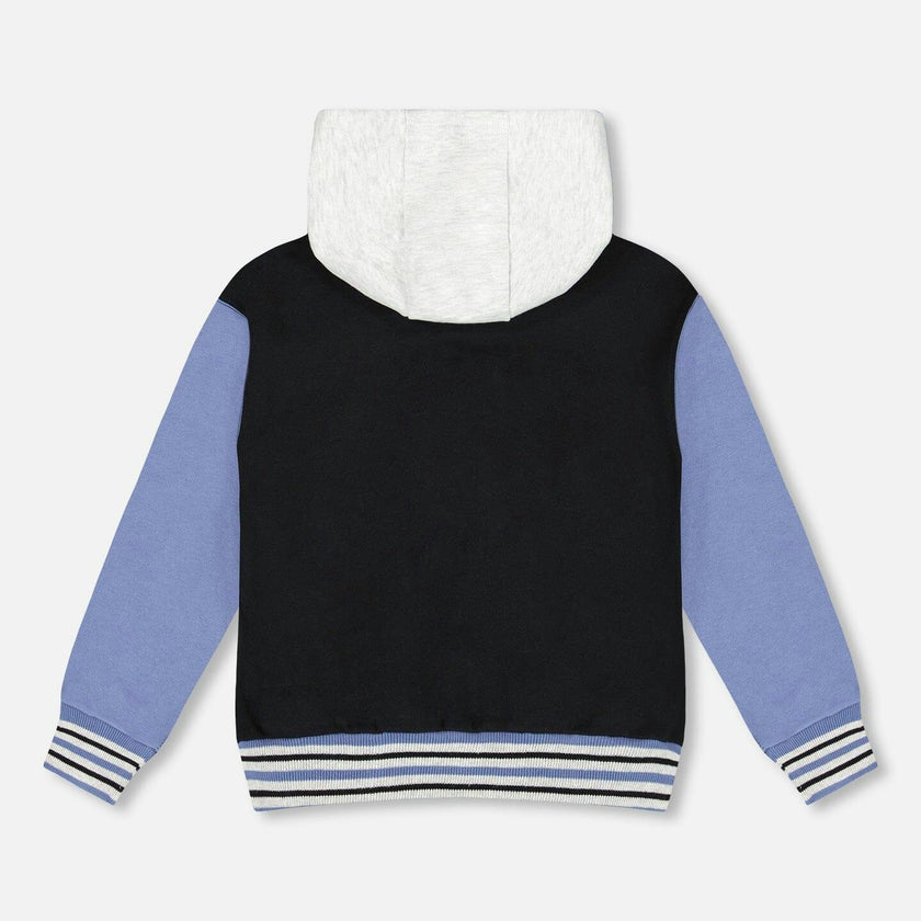 Full Zip Hooded Fleece Jacket Black