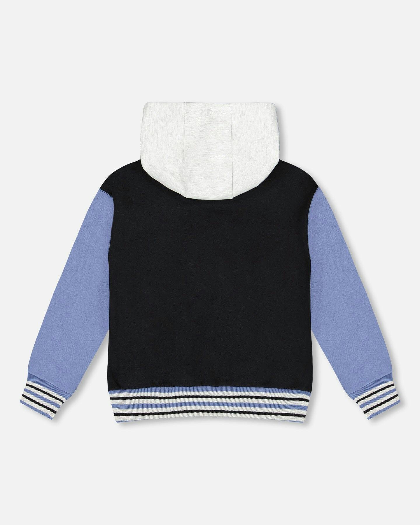 Full Zip Hooded Fleece Jacket Black