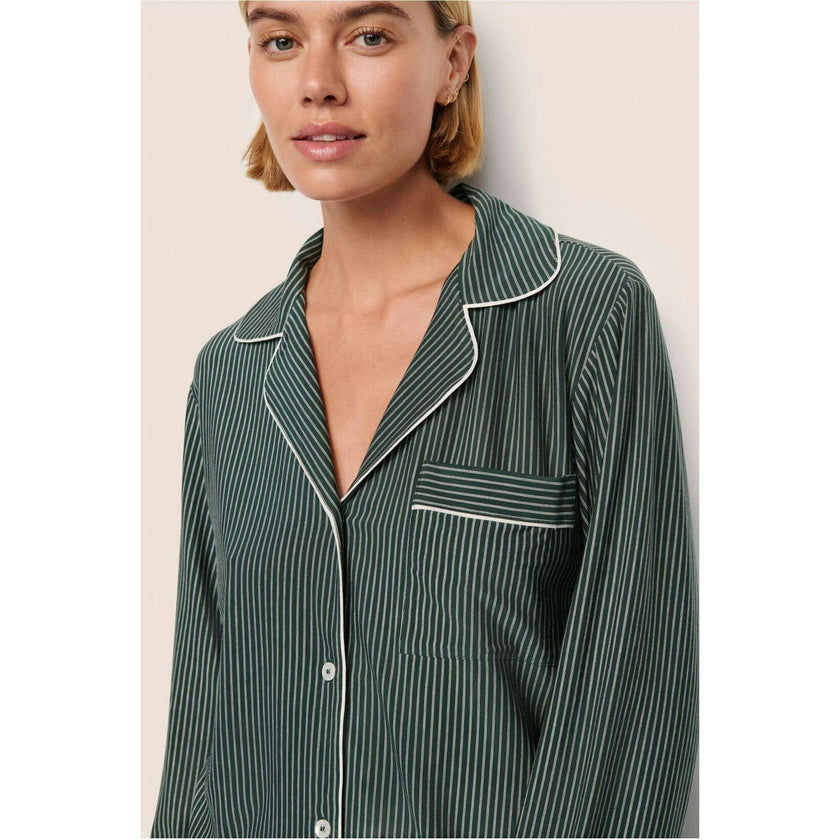 Gisele Printed TENCEL Modal Long PJ Set, Green
