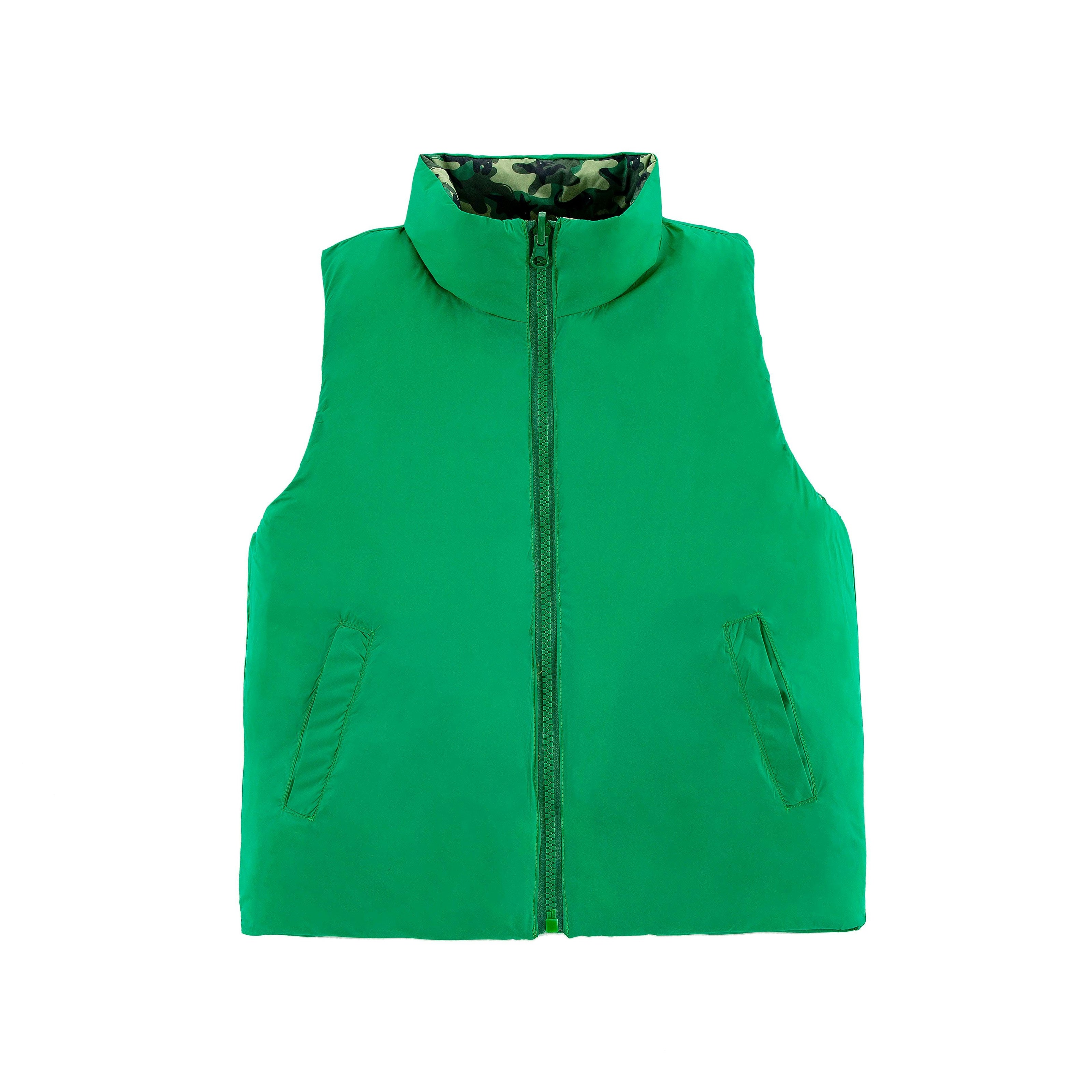 Casey Reversible Down Vest, Green