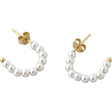 Freshwater Pearl Huggie Post Hoop Earrings