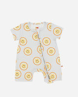 Bamboo SS Zipper Romper