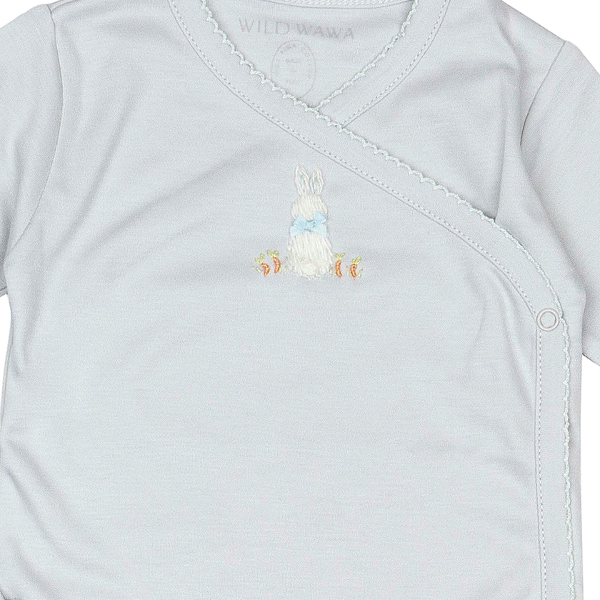 Pima Embroidered Bundle Set in Blue Bunny