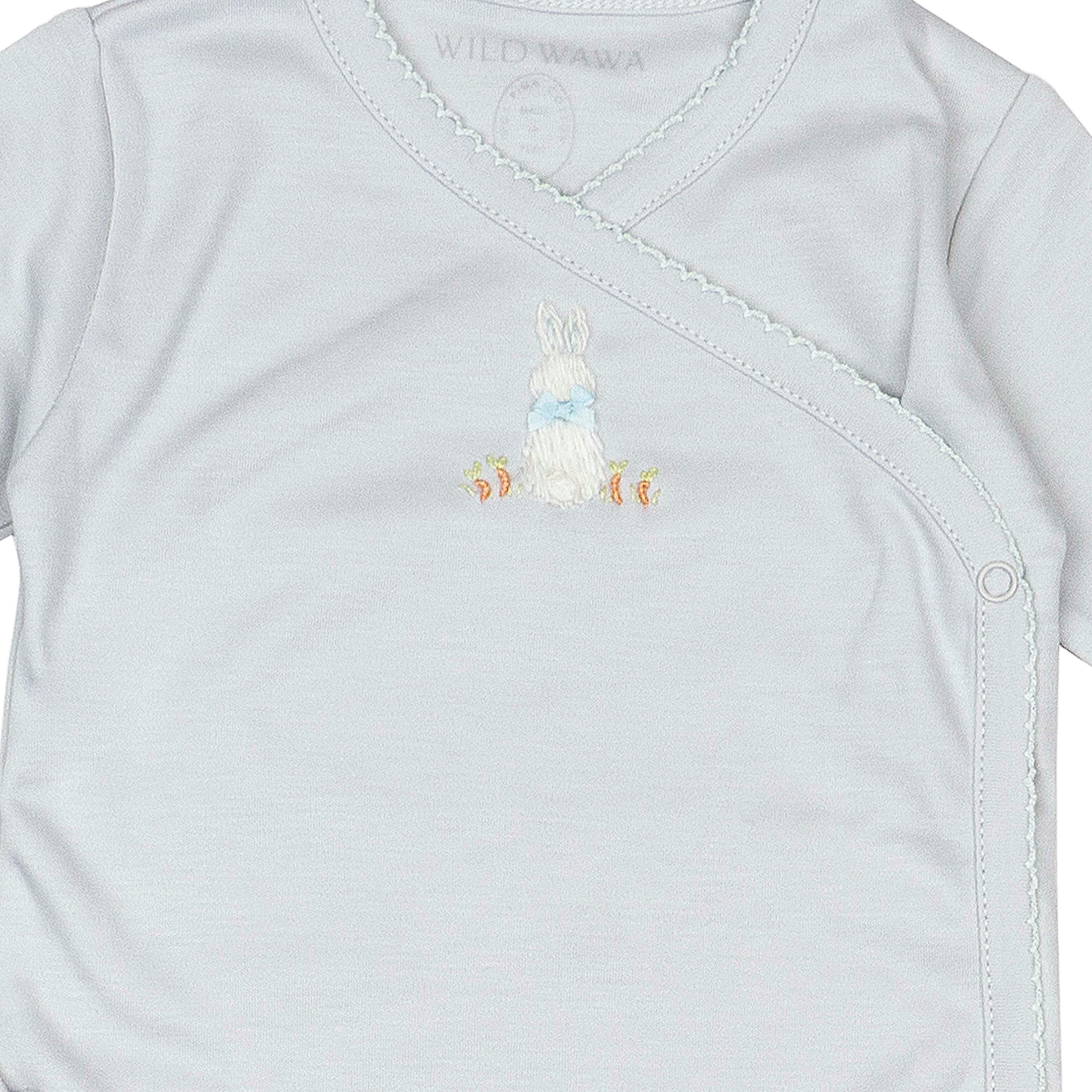 Pima Embroidered Bundle Set in Blue Bunny