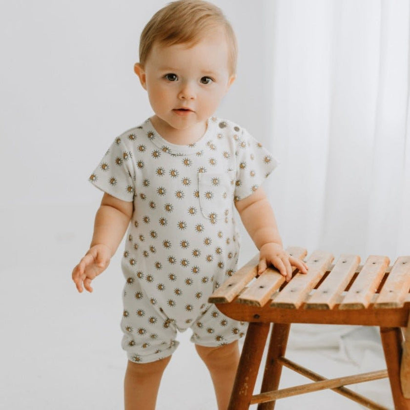 short sleeve romper | sun