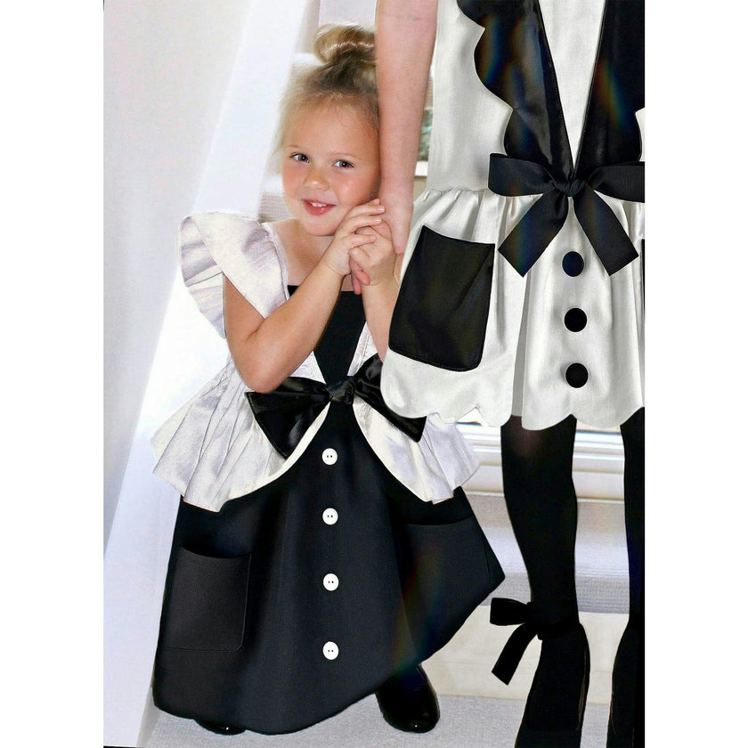 The Drop-Waist Tuxedo Dress, Black