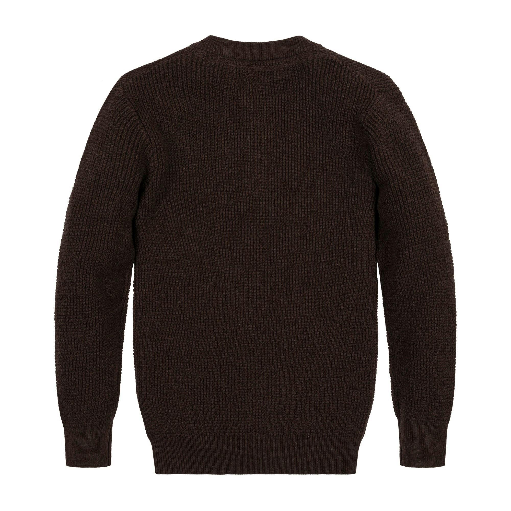 Organic Sweater Henley with Elbow Patches
