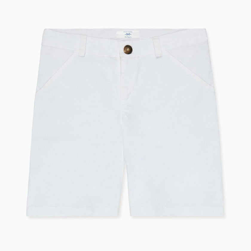 Nicky Hilton x La Coqueta White Conrad Boy Chino Shorts