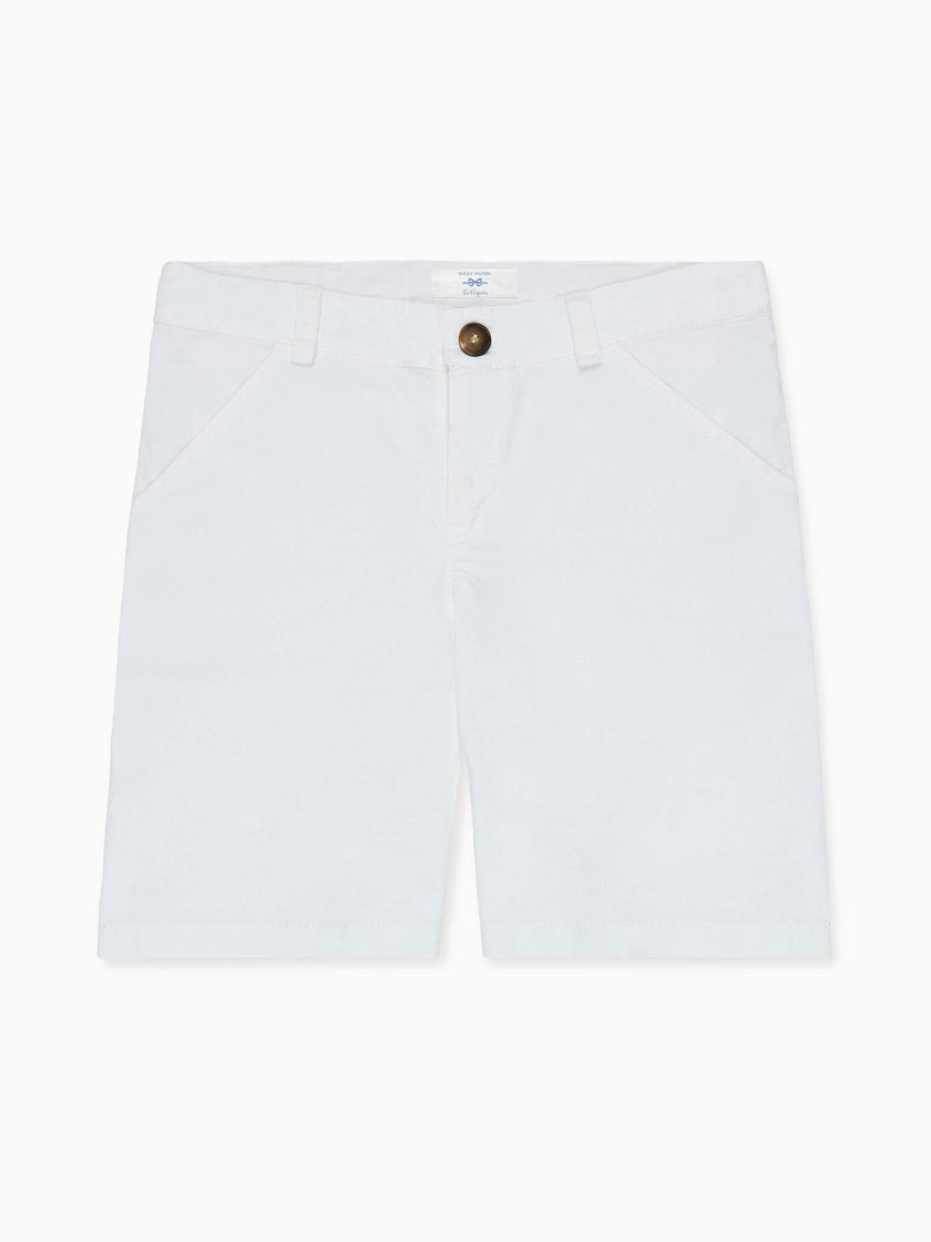 Nicky Hilton x La Coqueta White Conrad Boy Chino Shorts