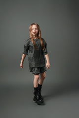 Cropped Glitter Ribbed T-Shirt