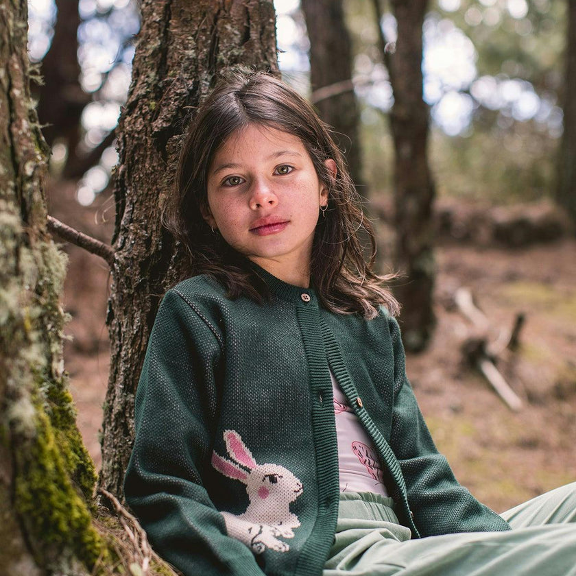 KNITTED BUNNY - CARDIGAN SWEATER