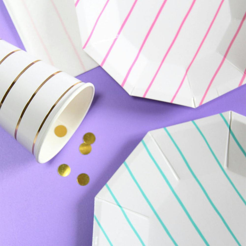 Cerise Frenchie Striped Small Plates