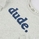 "dude" Denim Applique Brooklyn Boxy