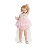 Pink Rosella Floral Tulle Romper