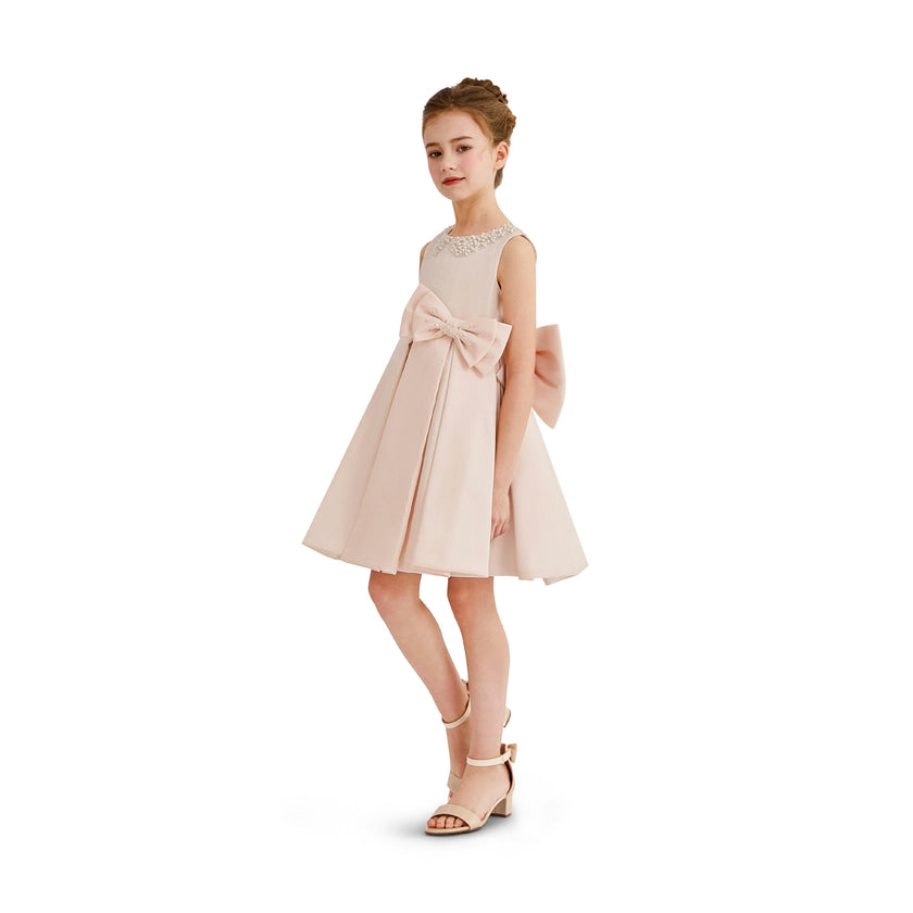 Pink Melinda Pearl Double Bow Dress