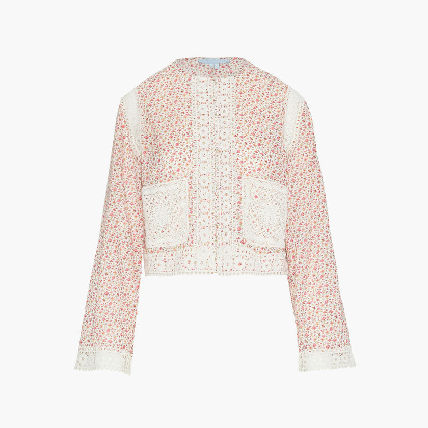 The Tory Top - Ivory Geo Ditsy
