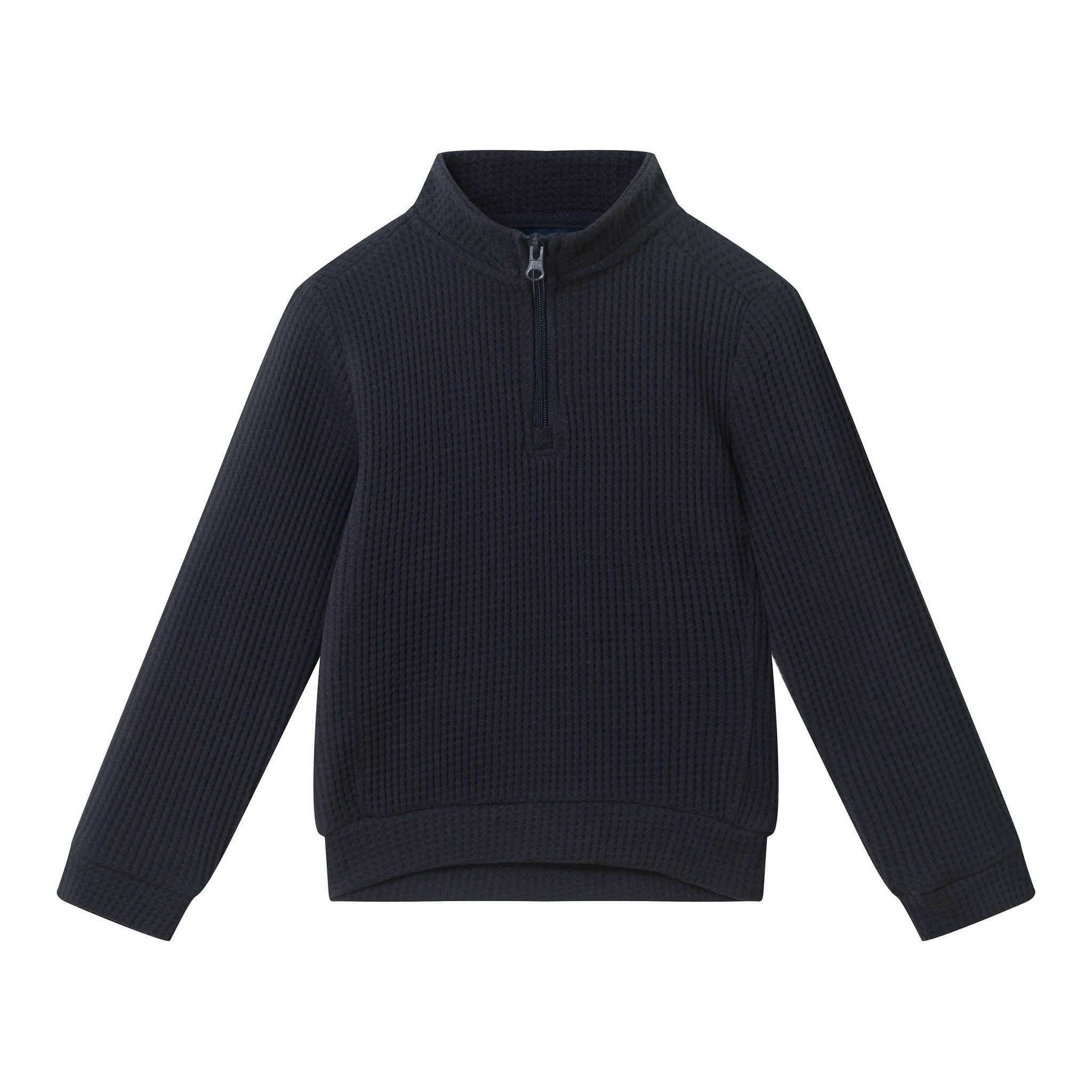 Waffle Quarter-Zip | Navy