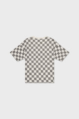 Relaxed Cotton T-Shirt With Checker Print