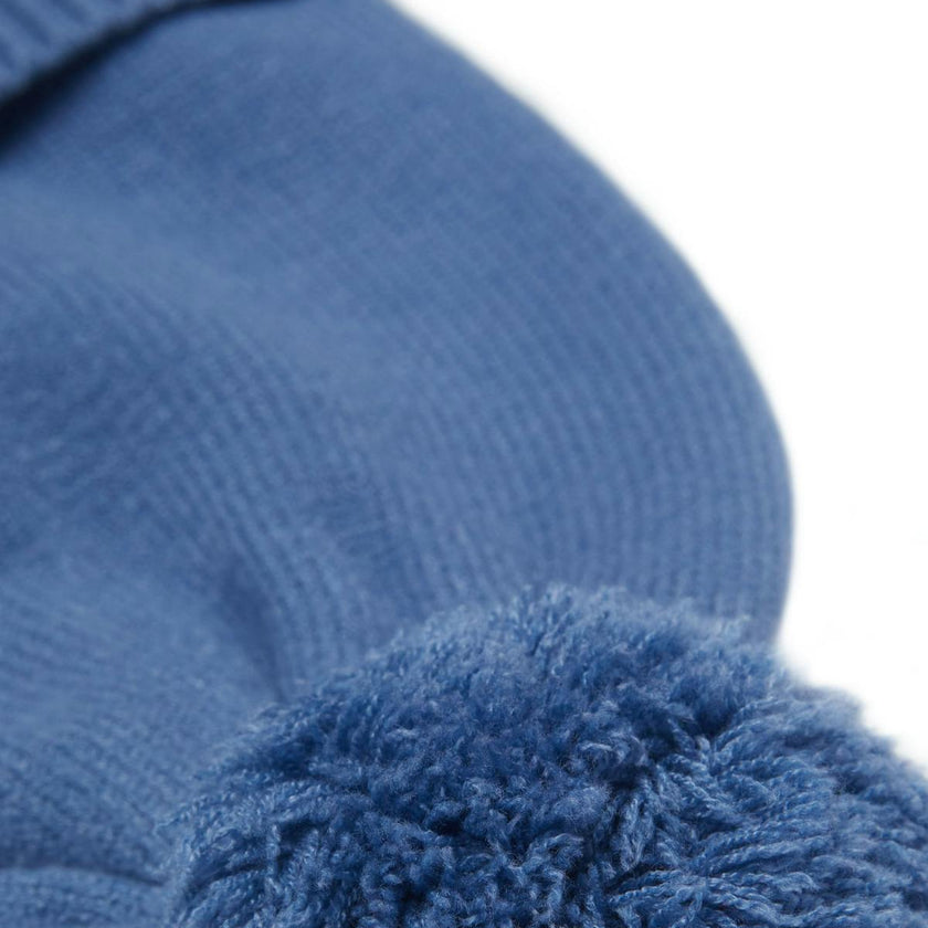 Kids Knit Winter Hat with Knit Pom