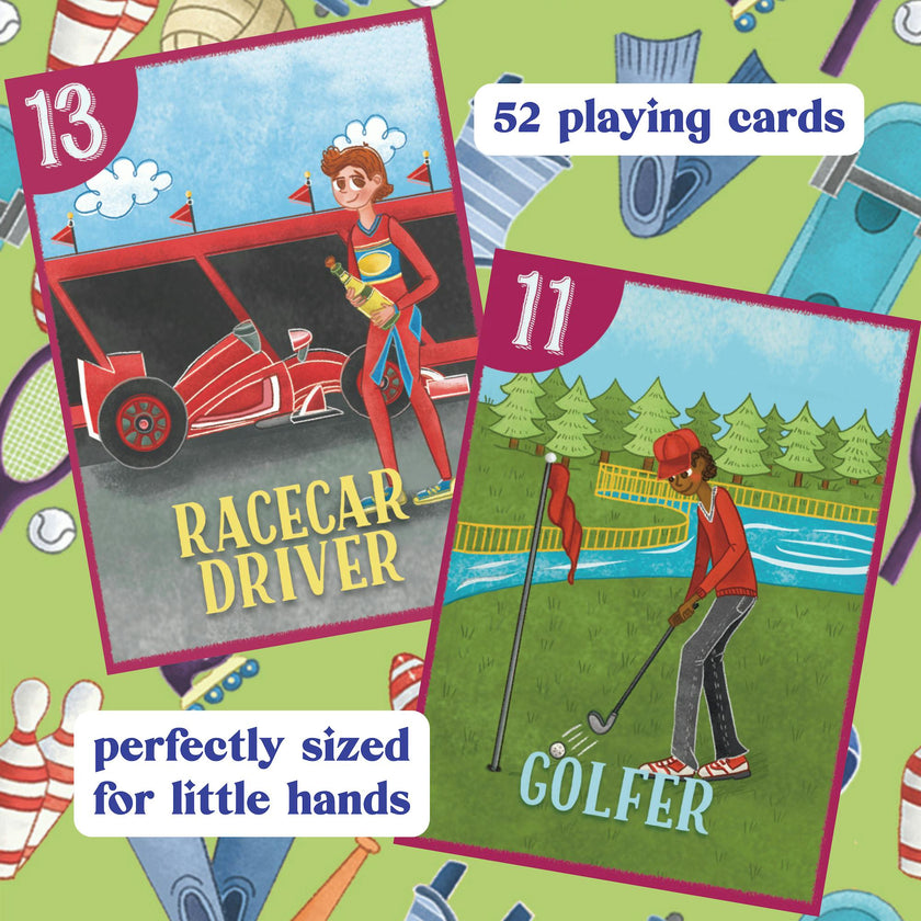 Upbounders® 4-in-1 Kids Playing Card CDU, 12 units assorted
