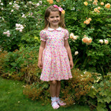 Pink Scalloped Collar Tulip Dress