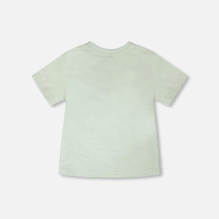 Organic Cotton T-Shirt Mint Green Safari Print
