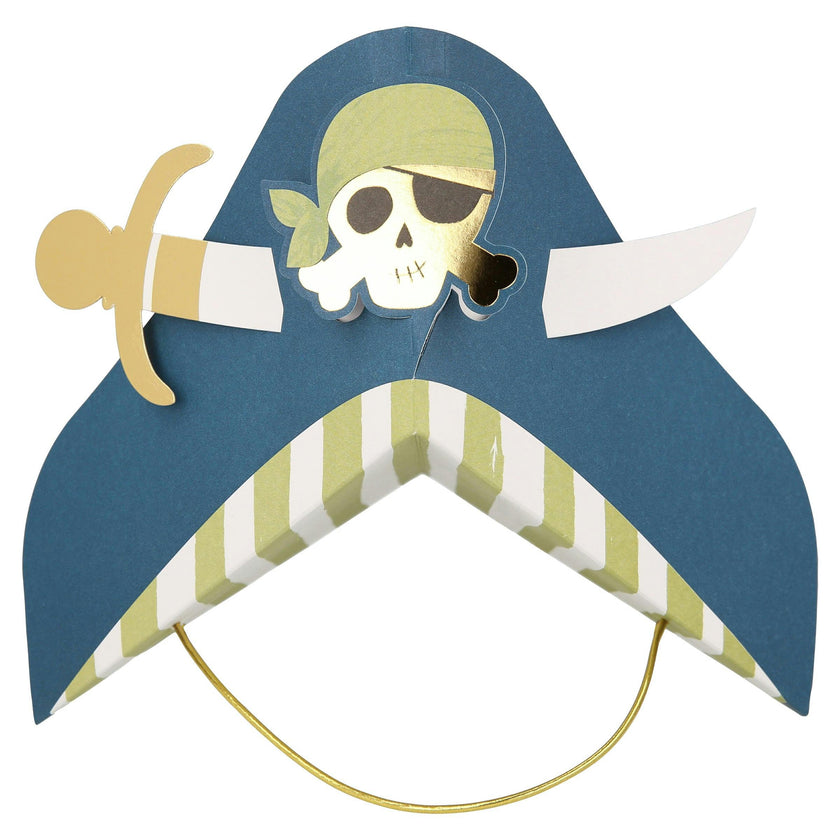Blue Pirate Party Hats