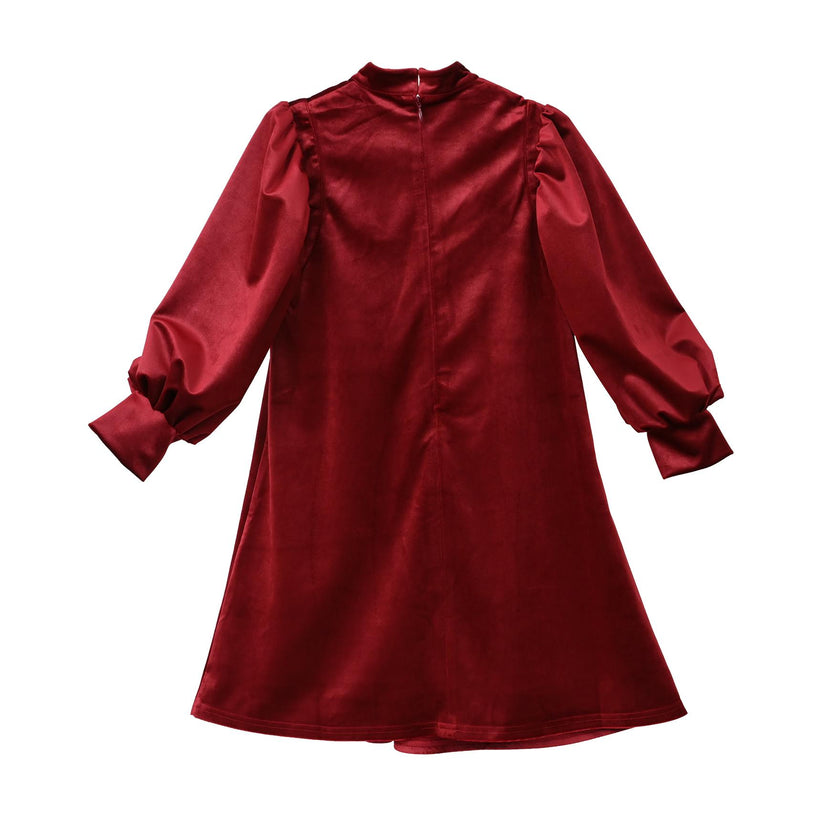 Rachel dress (ruby-red velvet)