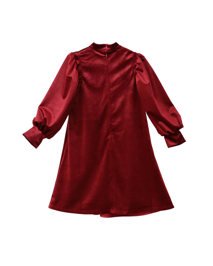 Rachel dress (ruby-red velvet)