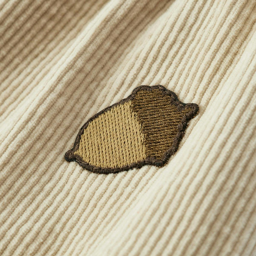 Beige Corduroy Pocket Pants