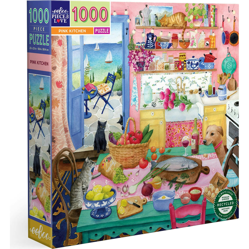 Piece & Love: Pink Kitchen - 1000 Piece Puzzle
