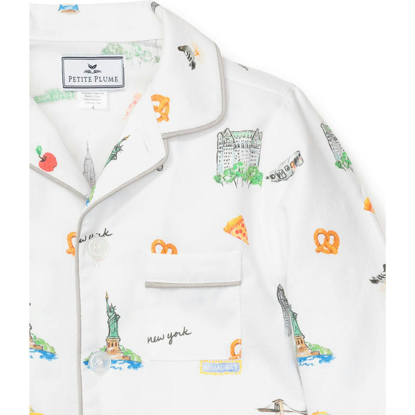 Kid's Twill Pajama Set in New York! New York!