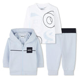 Blue & White Logo Tracksuit Set