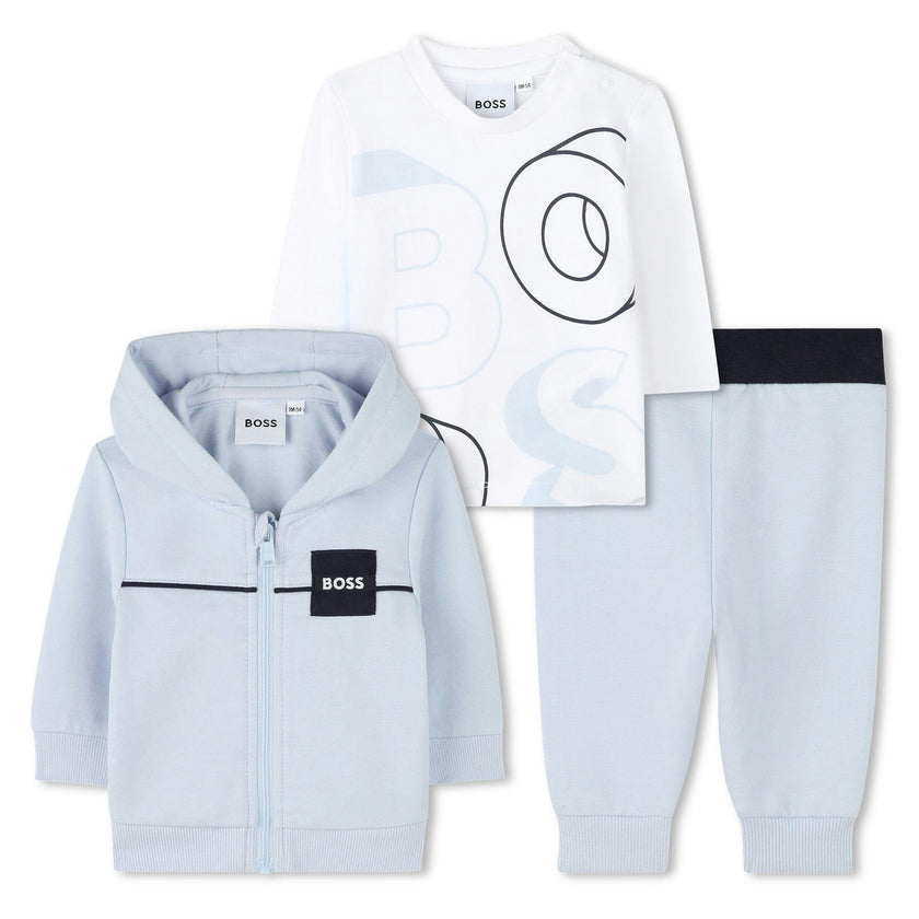 Blue & White Logo Tracksuit Set