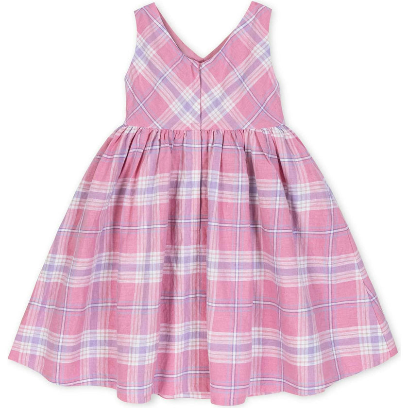 Sleeveless Linen Swing Dress, Pink