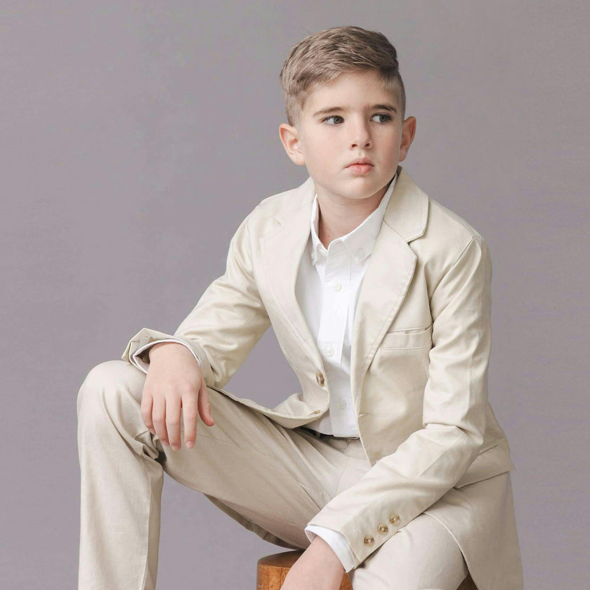 Linen Suit Jacket, Brown