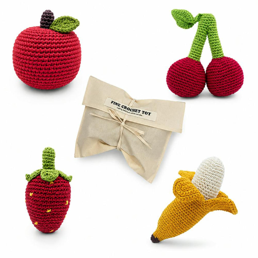 Fruit Harvest Gift Set 👩🏻‍🌾  crochet plushies 100% organic cotton