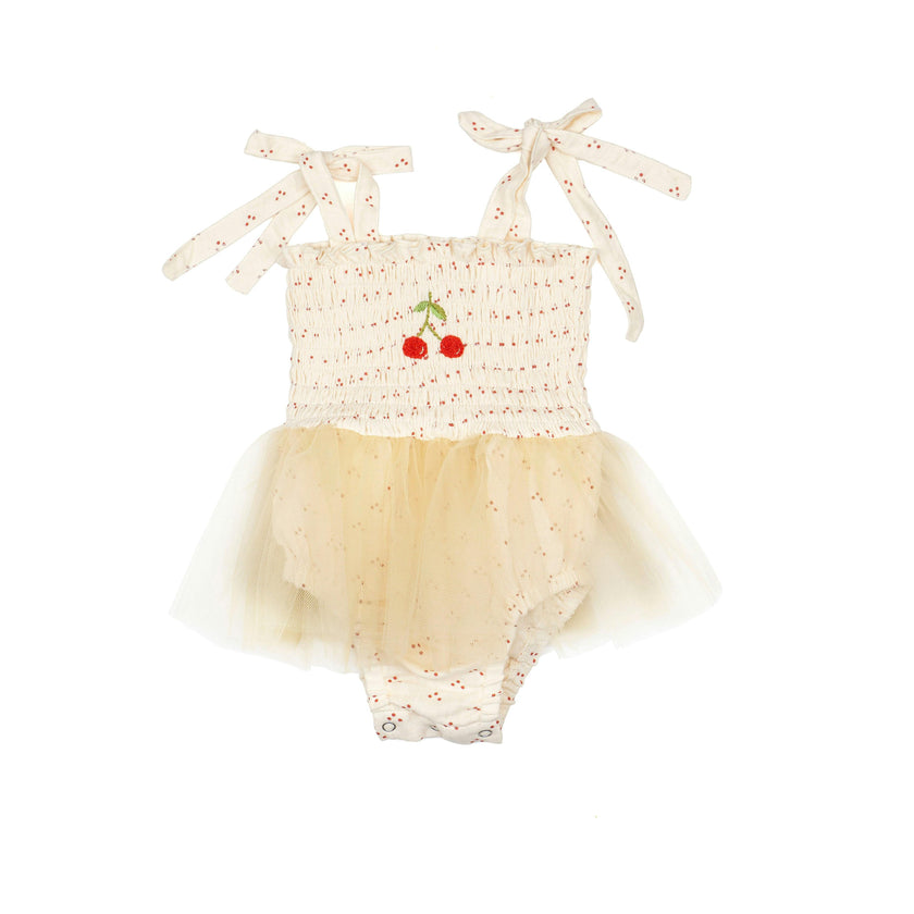 Cherry Tutu in Red Dot